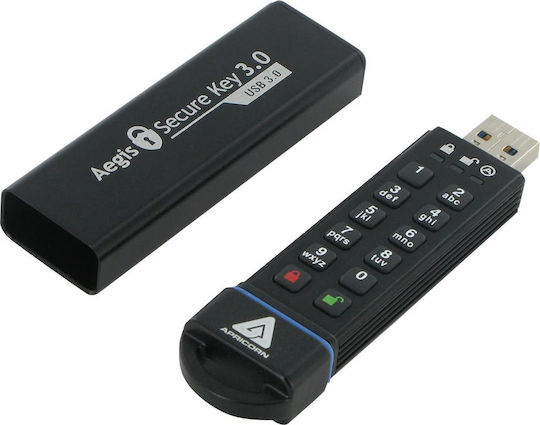 Apricorn Aegis Secure Key 16GB USB 3.0 Stick Μαύρο