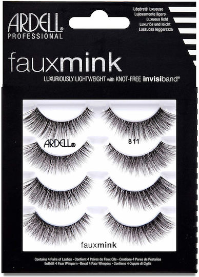 Ardell Faux Mink False Lashes in Black color 811 4pcs