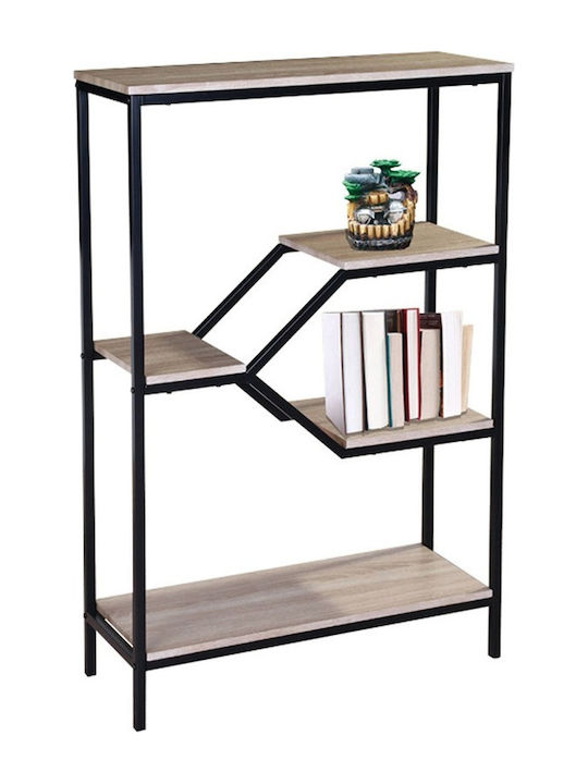 Bookcase 80x30x120cm Black - Sonoma