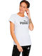 Puma Essentials Αθλητικό Γυναικείο T-shirt Λευκό με Στάμπα