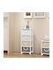 Drawers Storage Made of Wood & Fabric with 4 Drawers Colorful L35xW27xH86cm