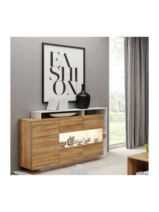Μπουφές Walnut / White 155x44x93.5cm