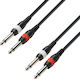 Adam Hall Cable 2x 6.3mm male - 2x 6.3mm male 1m (K3TPP0100)