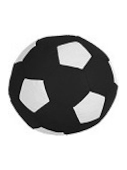 Πουφ Σκαμπό Μπάλα Ποδοσφαίρου Ε Μαύρο 40x40cm