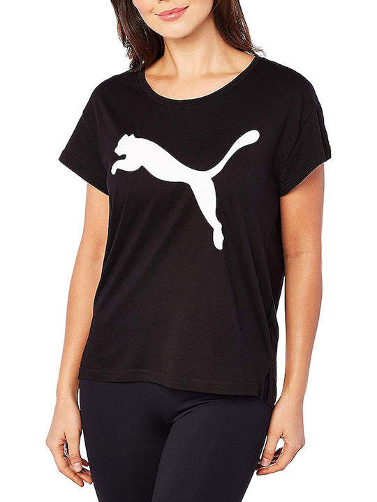 Puma Damen Sportlich T-shirt Schwarz