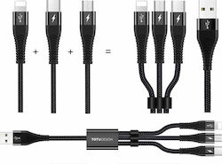 Totu Design USB to Lightning / Type-C / micro USB Cable 1.5m B3BB-04