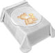 Belpla Blanket Spanish Nursery Swaddling Blankets Dralon 549 Velvet Gray with Animal 110x140cm