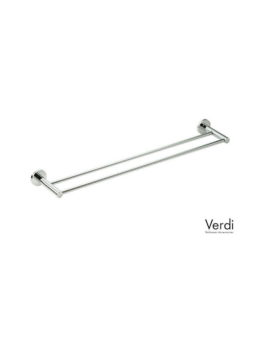 Verdi Sigma Double Wall-Mounted Bathroom Rail Silver