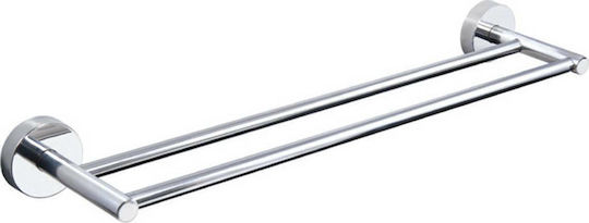 Karag Uno Calea ferată de Baie Dublă De Perete cu șuruburi ​50x50cm Inox Argintiu