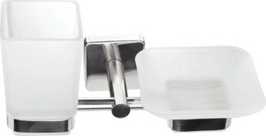 Karag Quattro Badezimmerzubehör-Set Glas Chrom 2 Stück