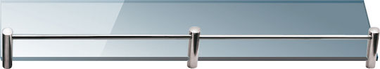 Karag Mensole Wall Mounted Glass Bathroom Shelf 50x11x4cm Satin
