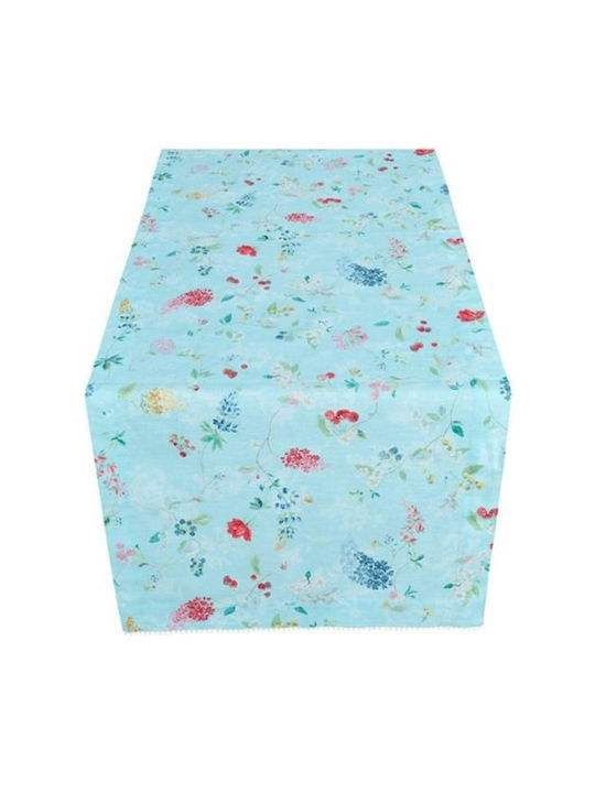 PiP Studio Ράνερ Βαμβακερό Floral Hummingbirds Blue 60x180εκ.