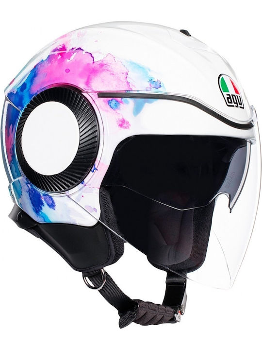 AGV Orbyt Mayfair White/Purple Motorradhelm Jet 1280gr KR01518