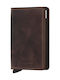 Secrid Slimwallet Vintage Men's Leather Card Wallet with RFID και Slide Mechanism Brown