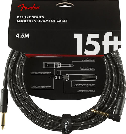 Fender Deluxe Series Cable 6.3mm male - 6.3mm male 4.5m (0990820085)