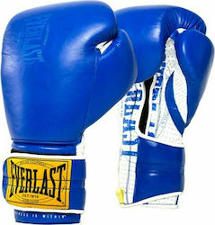 Everlast 1910 Classic Sparring Leather Boxing Competition Gloves Blue