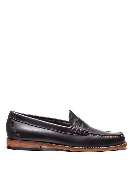 G.H. BASS & CO LEATHER MOCASINS - Blue Navy 3121101142/NAVY