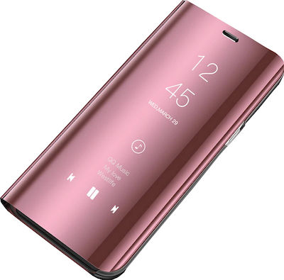 Hurtel Clear View Plastic Book Rose Gold (Galaxy S10)