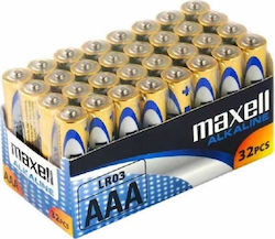 Maxell 32 Pack Alkaline Batteries AAA 1.5V LR03