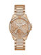 Guess Lady Frontier Watch Chronograph with Pink Gold Metal Bracelet