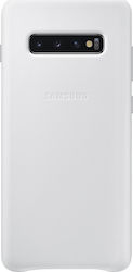 Samsung Back Cover Δερμάτινο Λευκό (Galaxy S10+)