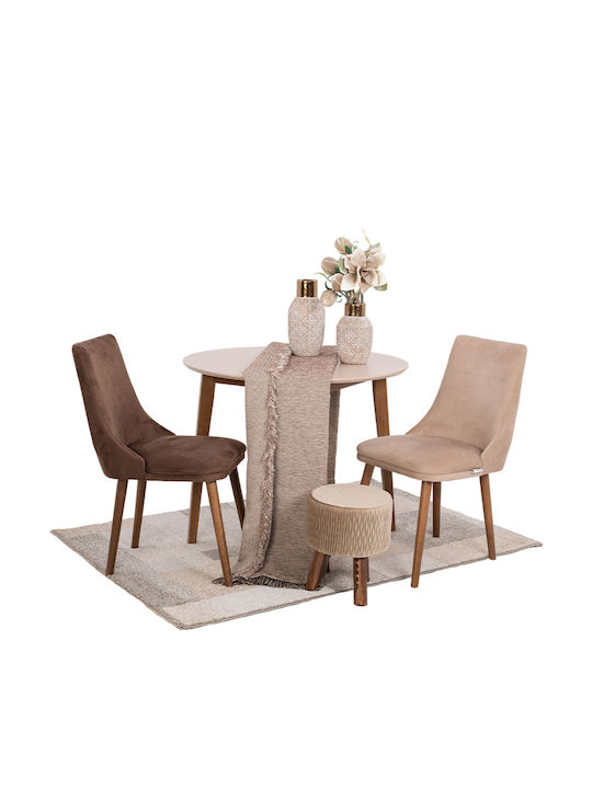 Max S Τραπέζι Τραπεζαρίας Ξύλινο Machiato 90x90x75εκ.