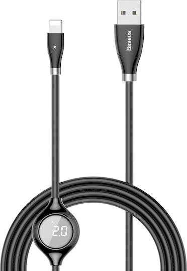 Baseus Big Eye Regular USB to Lightning Cable Μαύρο 1.2m (CALEYE-01)