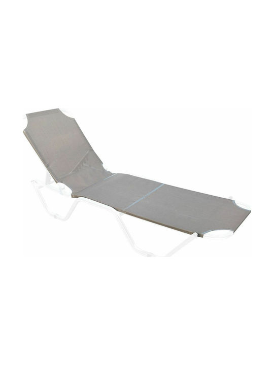 Woodwell Sun Lounger Canvas Grey 199x62cm.