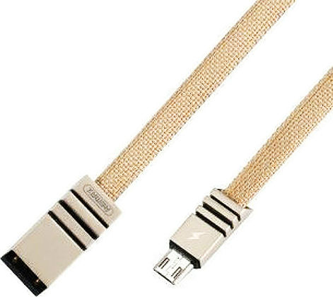 Remax 2 in 1 Weave RC-081m Geflochten USB 2.0 auf Micro-USB-Kabel Beige 1m 1Stück