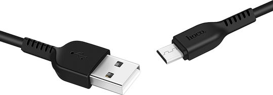Hoco Regular USB 2.0 to micro USB Cable Μαύρο 1m (X13 Easy charged)
