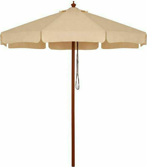 Professioneller Rundschreiben Garten- und Terrassen-Sonnenschirm Waller Beige Φ2.30xΥ2.5m