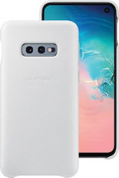 Samsung Leather Back Cover Λευκό (Galaxy S10e)