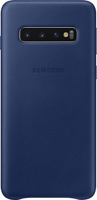 Samsung Umschlag Rückseite Leder Marineblau (Galaxy S10) EF-VG973LNEGWW