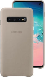 Samsung Leather Back Cover Γκρι (Galaxy S10)