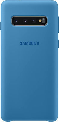 Samsung Umschlag Rückseite Silikon Blau (Galaxy S10) EF-PG973TLEGWW