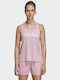 Adidas Design 2 Move Women's Athletic Cotton Blouse Sleeveless Pink