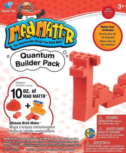 Relevant Play Παιχνίδι Κατασκευών με Άμμο Mad Mattr Quantum Builder Pack Red C02G0650045