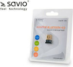 Savio BT-040 USB Bluetooth 4.0 Adapter με Εμβέλεια 50m