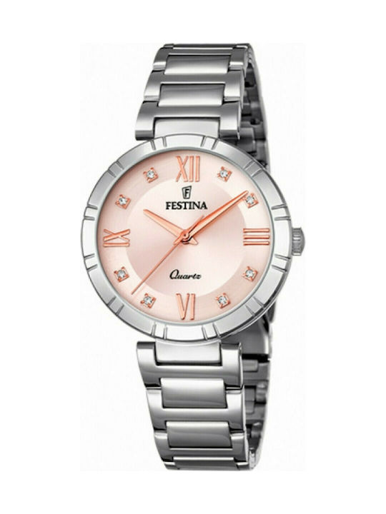 Festina Часовник с сребърен Метална Гривна F16936/C