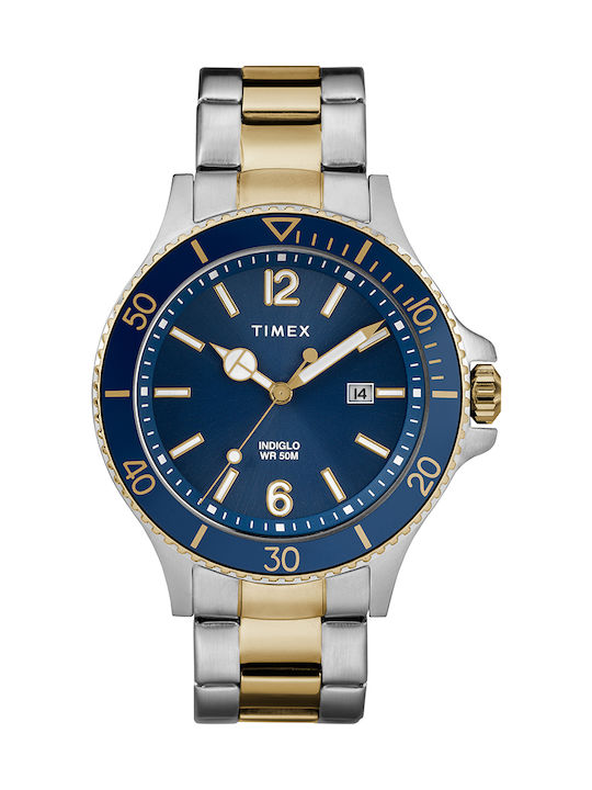 Timex Watch Battery with Gold Metal Bracelet TW2R64700