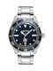 Nautica Hillcrest Battery Watch with Metal Bracelet Silver