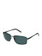 Invu Men's Sunglasses with Black Metal Frame and Black Polarized Lens
