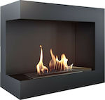 Kratki Delta L 600 Tuv DELTA/L/600/TUV Wandmontiert Bioethanol Kamine Innenbereich Schwarz 60x28x48cm