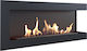 Kratki Delta P 1200 Tuv Indoor Wall Mounted Bioethanol Fireplace Black 120x28x48cm