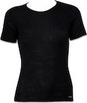 Minerva 90-91003 Γυναικεία Ισοθερμική Κοντομάνικη Μπλούζα Μαύρη