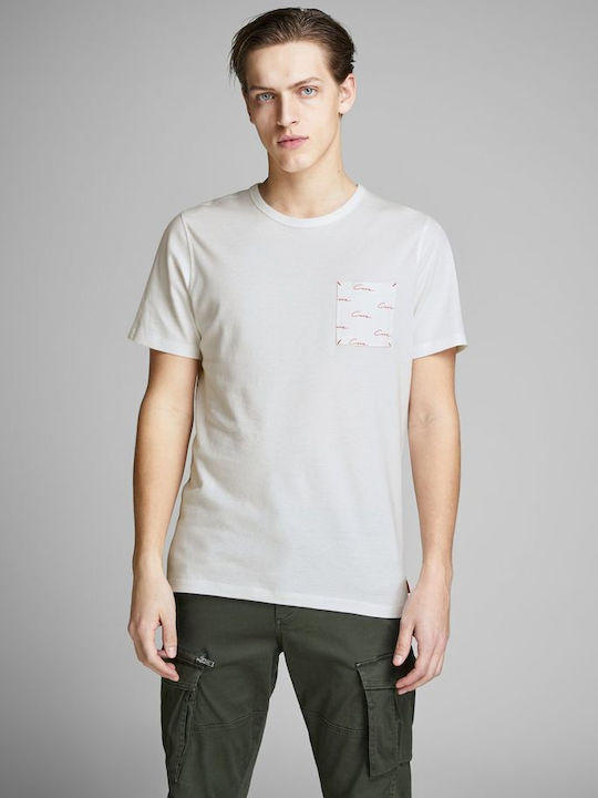 Jack & Jones Men's Short Sleeve T-shirt Cloud Dancer