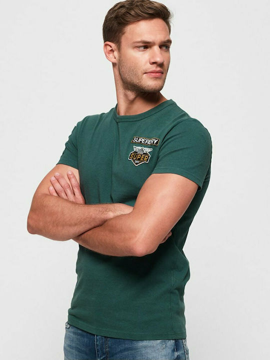 Superdry Premium Work Wear T-shirt Bărbătesc cu Mânecă Scurtă Verde