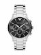 Emporio Armani Giovanni Men's Watch 44mm Chronograph Battery with Silver Metal Bracelet