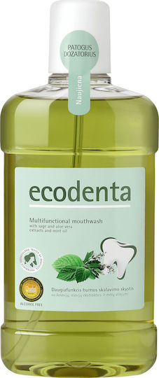 Ecodenta Multifunctional Sage, Aloe Vera & Mint Mouthwash Στοματικό Διάλυμα Καθημερινής Προστασίας 500ml
