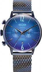Welder Moody Battery Watch with Metal Bracelet Blue